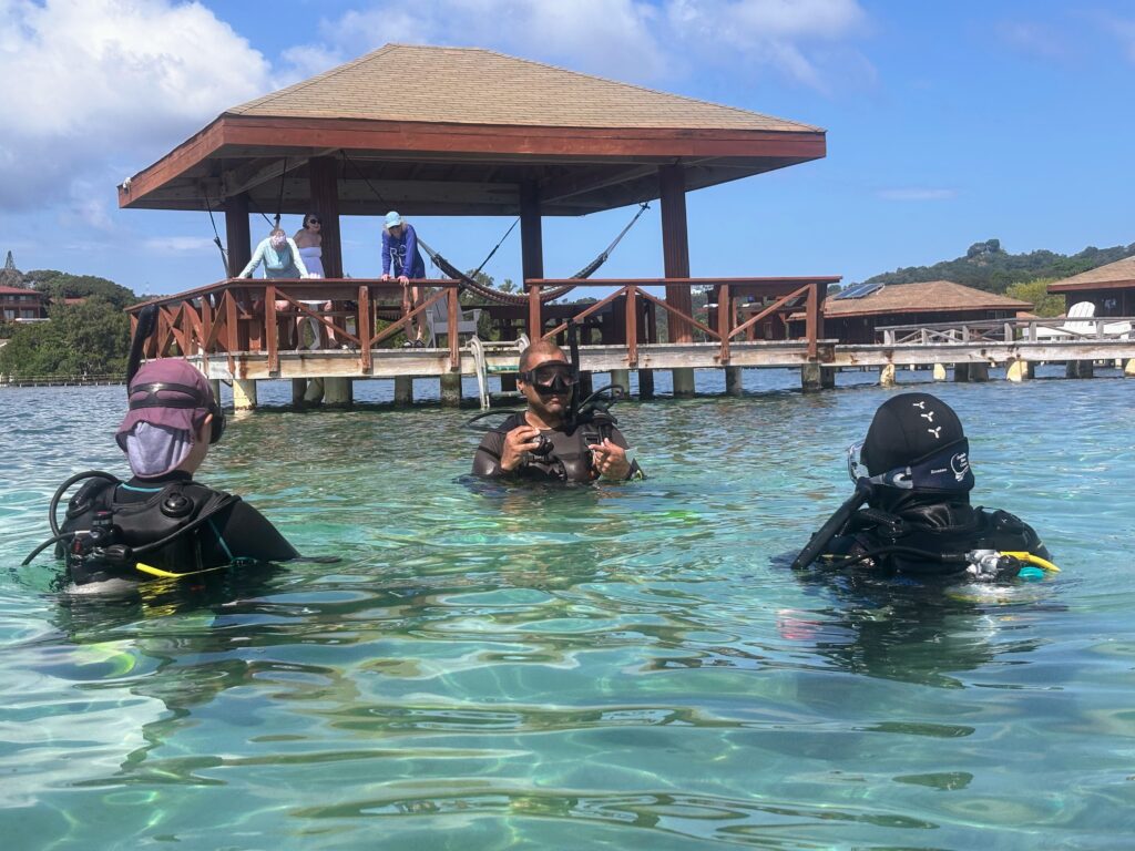 diving is just a few steps away